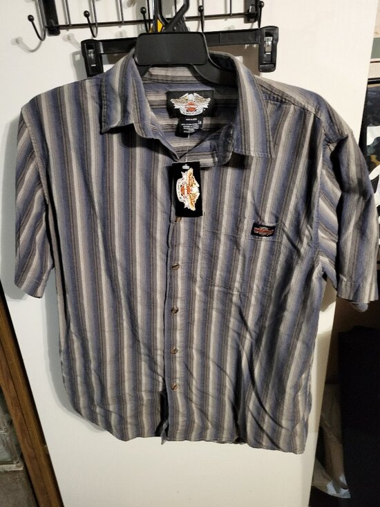 Harley-Davidson Other - NWT AUTHENTIC VINTAGE HARLEY DAVIDSON EMBROIDERED MENS BUTTON DOWN SZ L